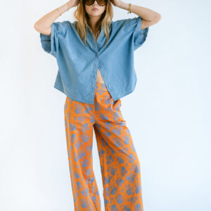 sam pant orange flower - held