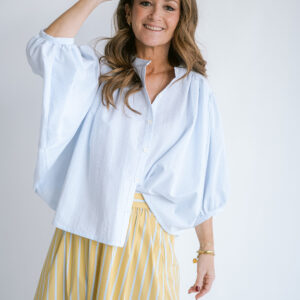 magdalena blouse vichy light blue - held