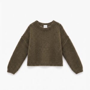laila kaki mohair pull