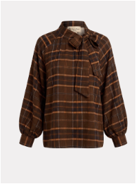 leata brown blouse - br