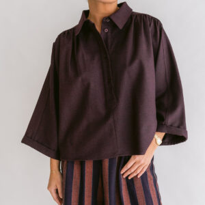 maya blouse bordeau collar - held